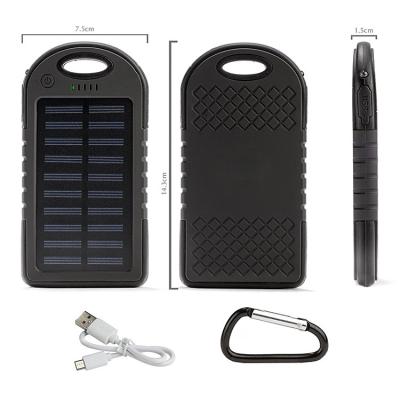 China 2021 direct hot sale waterproof solar power bank of solar phone chargers solar factory for sale