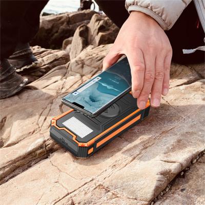 China POWER WITH LIGHT solar power bank 20000mah for mountaineering lighting power bank solar power wireless power bank for sale