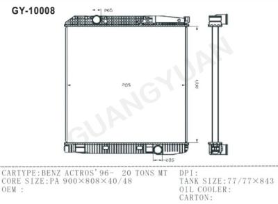 China Van de Vrachtwagenradiators van de motor Koelvervanging het Aluminiumkern voor Benz Kassbohrer Te koop