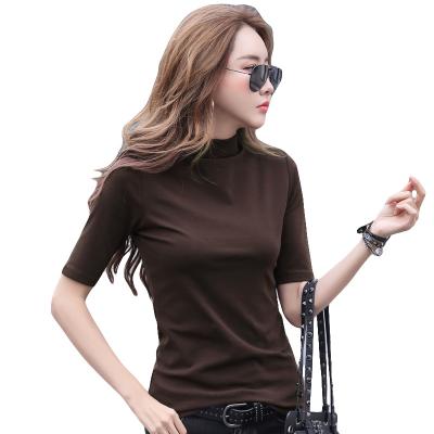 China Essential Anti-Wrinkle Quick Dry Summer Customize Simple T-shirt High Quality Cotton Women for sale