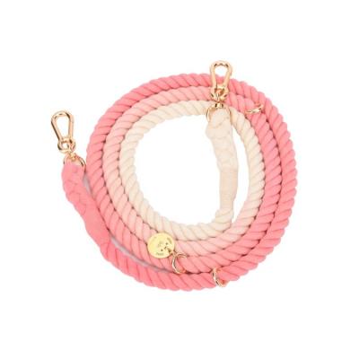 China Wholesale Multifunctional Luxury Rope Leash Luxury Pet Leashes Collars Handmade Colorful Stocked Cotton Rope for sale