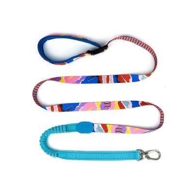 China Custom DETACHED Design Dog Collar Leash Set Heat Transfer Printing With Logo Popular Dog Collar Rubber Leash for sale