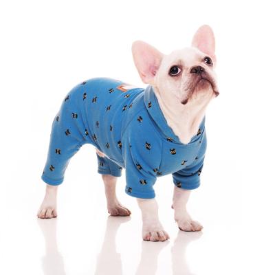 China Viable Factory Wholesale Fashionable OEM Cotton Pug Bulldog Fabric Dog Clothes for sale