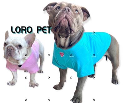 China Summer Viable Wholesale Cheap Cotton Single Color Pet Clothes Dog T-shirt for sale