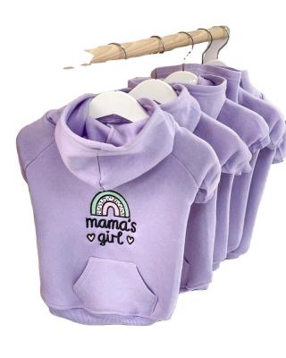 China Sustainable Wholesale Custom Cotton Dog Clothes Colorful Blank Dog Hoodie Sweater for sale