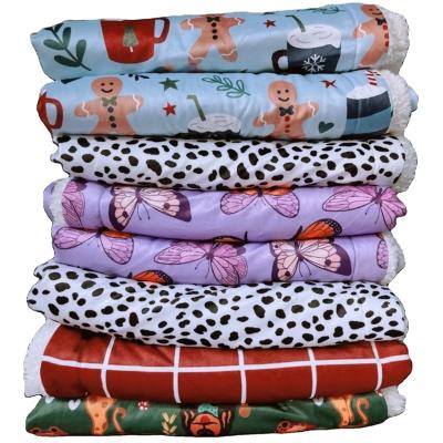 China Waterproof 70*100cm Super Soft Fleece Sherpa Blanket Inches Paw Boutique Printed Custom Design For Dog for sale