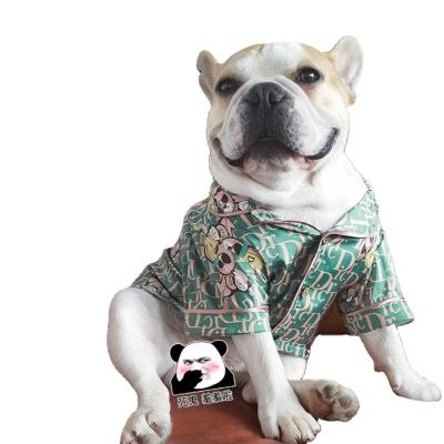 China Soft Viable Summer Dog Pajamas Shirt Homewear Sleepwear Coatrench Fabric Dog Clothes Pet Clothes Dog Pajamas for sale