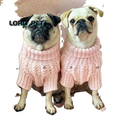 China Viable Designer Knitting Luxury Spring Wool Blend Empty Cable Knit Dog Sweater Sweater For Winter Wear Warm Clothing for sale