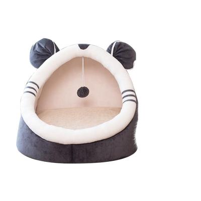 China Newest Breathable Washable Round Customized Plush Pet Cats House Dog Bed Comfortable Cute Cheap Pet for sale