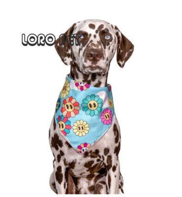 China Viable Custom Logo Personalized Pet Collar Bandana Sublimation Print Dog Head Collar Scarf for sale