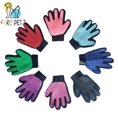 China Viable Pet Cleaning Pet Cat Dog Grooming Glove Brush Cat Dog Hair Remover Glove Pet Deshedding Glove for sale