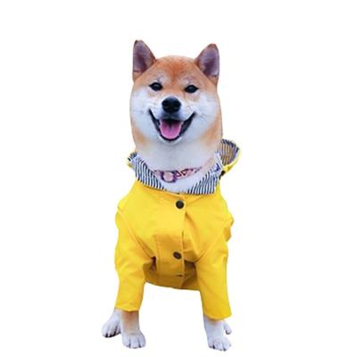 China Fashion Viable Custom Made Polyester Factory Pet Clothes Waterproof Dog Raincoat With Hooded for sale