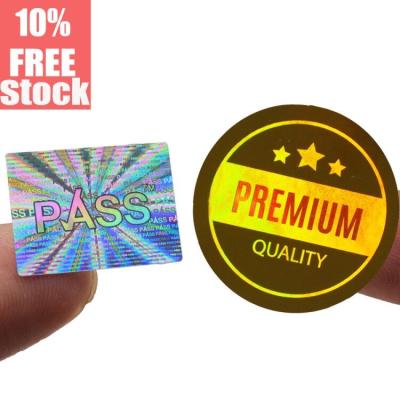 China Holograph in 3D/2D Hologram Label Stock QC PASS Original Holographic Adhesive Stickers Factory Price High Quality Custom for sale