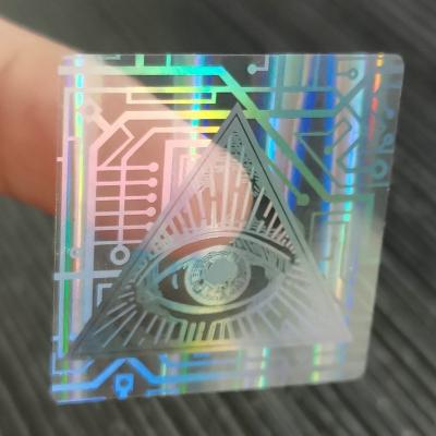 China Hologram Hologram Overlay Transparent 85.6*54mm Custom Adhesive Sticker for ID Cards for sale