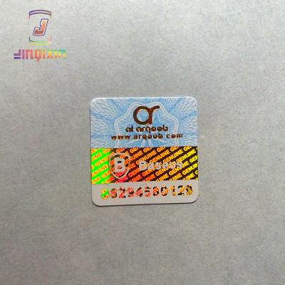 China China Supplier Holographic Custom Hologram Sticker With Serial Number / Hologram Sticker Printing for sale