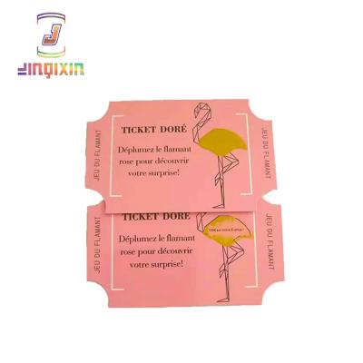 China Holographic Counterfeit Custom Promotion Ticket Anti Scratch Off Prepaid Game Cards for sale