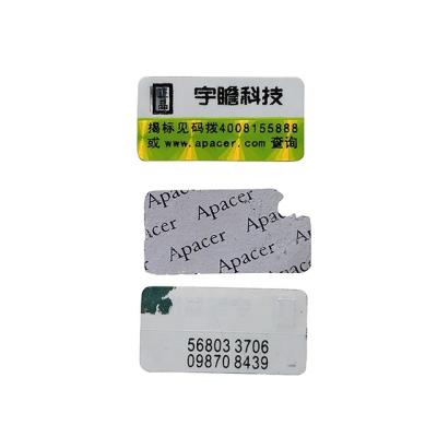 China Green 3D Hologram Hologram Laser Holographic Label Stickers Security Tamper Proof Serial Number for sale