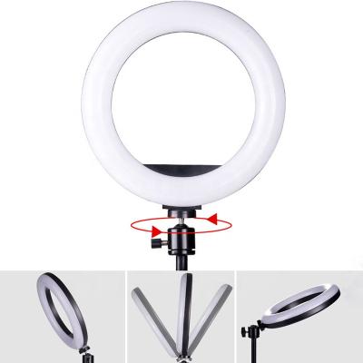 China Mini ST-10 Live Stream Ring Light Cheapest Professional Ring Light With Tripod Stand 10Inch Remote Control RGB Ring Light for sale