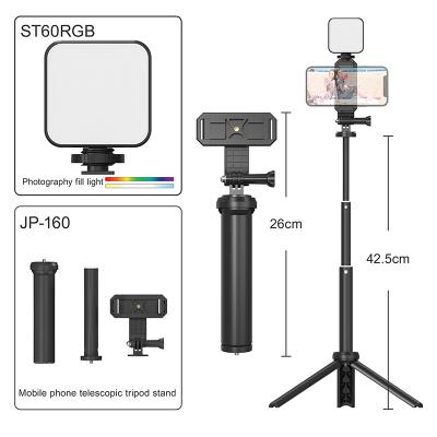 China Mini Hot Sales Photographic Studio Video Conferencing Lighting Vlog Kit RGB Light with Tripod Phone Holder for sale