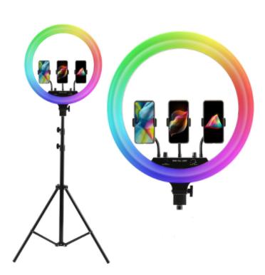 China Mini Starbea 18 Inch Photo Studio Lighting LED RGB Ring Light Photography Large Lamp with Tripod Stand for TikTok Visual Makeup for sale