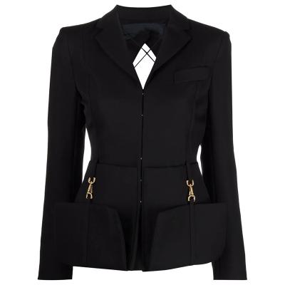 China Women Blazer Jacket Cutout Anti Shrink Blazer for sale