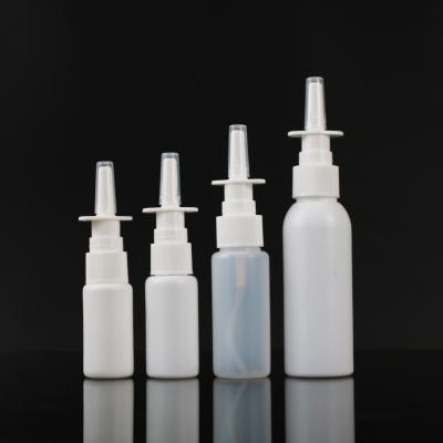 China 15ml 20ml 30ml 60ml Pharmaceutical HDPE Nasal Spray Plastic Bottles for sale