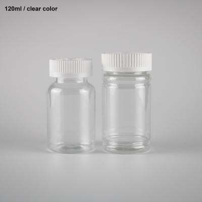 China 120ml PET Pharmaceutical Clear Plastic Medicine Bottle For Capsule Pill Packaging for sale