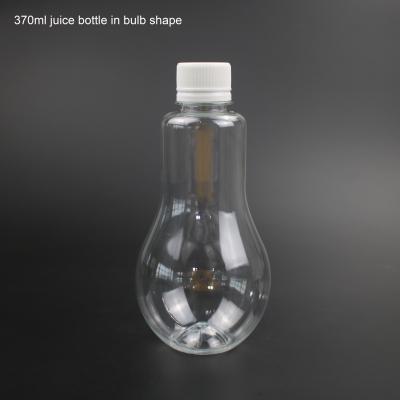 China Hot Sale 370ml Beverage PET Plastic Clear Ampoule Bottle For Beverage Packaging for sale