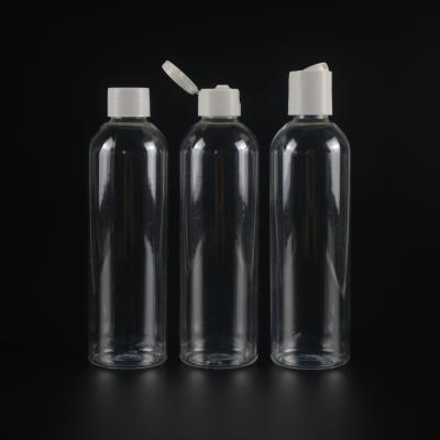 China Clear Personal Care 250ml 8oz PET Plastic Bottle For Cosmetic Packaging for sale