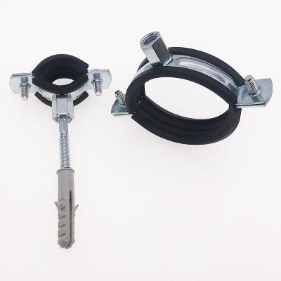 China Connection 3/4 Pipe Clamp Wood With PVC Rubber And DC01Metal Pipe Clamps Support Perforated Carpenter Tools for sale