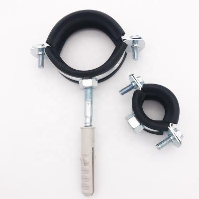 China Heating System Pipe Clamps With Fasteners Rubber Clips Duct Clamp Tdc Rubber Clamp for sale