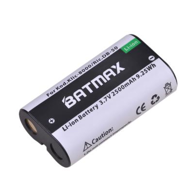 China Camera Batmax 2500mAh KLIC-8000 KLIC8000 DB50 DB-50 Camera Battery For Kodak Easyshare ZxD Z612 Z712 Z812 Z1085 Z1015 Z1012 Z1485 for sale