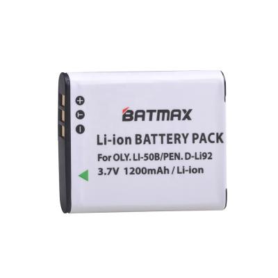 China Camera BATMAX Li-50B Li50B Li 50B Li-ion Camera Battery For Olympus U6010 u6020 For Pentax XZ-1 SP-800UZ D-Li92 DLi92 Battery for sale