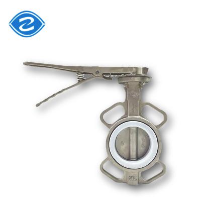 China PN10 PN16 Class 150/10K ductile iron butterfly valve Carbon Steel PTFE Lining for sale