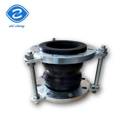 China Twin Sphere Rubber Expansion Joint For Water Media Limit Tie Rods Pressure Booster Rings for sale