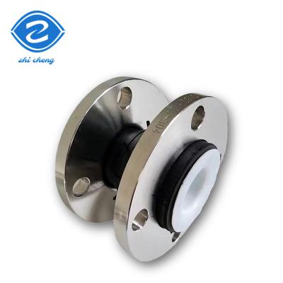 China PTFE Lined Single Sphere Rubber Expansion Joint For Flange Connection And Bendable for sale