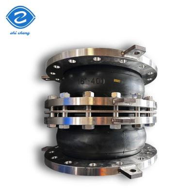 China Flexible Connector Coupling Pipeline Ss304 or Carbon Steel ANSI 150LBS Flange Bellows Rubber Expansion Joint The extended rubber expansion joint can be customized according to different needs, adaptin for sale