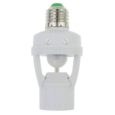 China E27 Pir sensor infrared motion sensor led night lamp holder base adjustment pir motion sensor switch light stand for sale