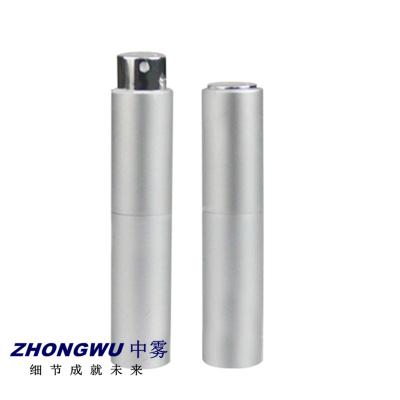 China 8ml 10ml 12ml 15ml travel metal aluminum twist cosmetic portable empty pocket mini up refillable perfume spray atomizer bottle for sale