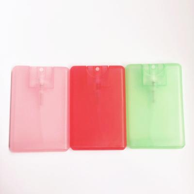 China Personal Care Colored 20ml Square Pocket Plastic Perfume Spray Bottle for sale