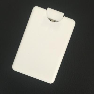 China Personal Care 20ml Credit Card Plastic Perfume Spray Flat Pocket Bottle for sale