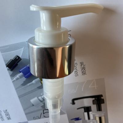 China Non New Type 24/410 Sliver Metal Plastic Lotion Pump Spray Spill Head for sale