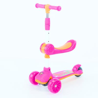 China Plastic Scooter Foldable 2 In 1 Safe Baby Scooter 3 Wheels Kids Scooter With Removable Seat for sale