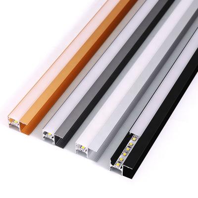 China Led Radiator Recessed Profiles Linear LED Light Bar Anodized Aluminum Profile For Wine Cabinet Furniture for sale