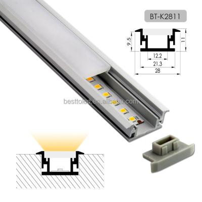 China Radiator Led Lighting Strip Factory Supply Fine Profile Anodized Aluminum Floor 2811 Walkable 6063 Aluminum Radiator Is Alloy Flat for sale