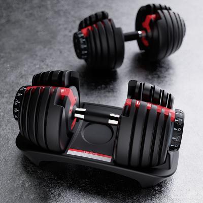 China Hot Selling Adjustable Dumbbell Set 24KG Gym Equipment 40KG Dumbbell Weights Home Use for sale