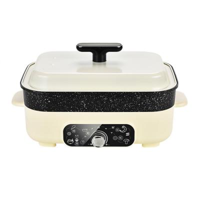 China 5L Capacity Non-stick Electric Hot Pot Household Electric Hot Pot Large Frying And Frying Multifunctional Dormitory Barbecue for sale