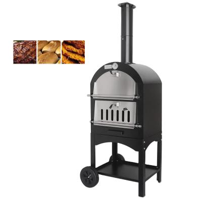 China Hotel Pizza Oven Yard Wood Fire Stainless Steel Machine Oven Outdoor Baking Cooking for sale