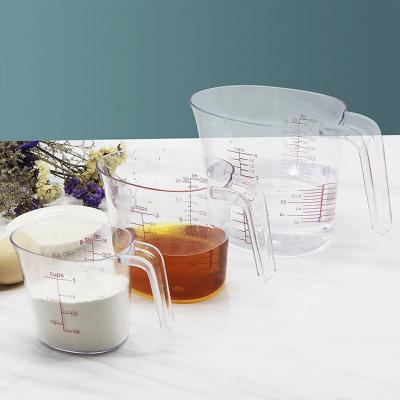 China JugCup Viable Hot Container Liquid Measuring Vendor Glass Cooking Beaker Graduated Clear Measuring Cup for sale