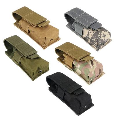 China Waterproof Outdoor Hunting Single Magazine Mag Mini Molle Flashlight Pouch Sports Tactical Army for sale